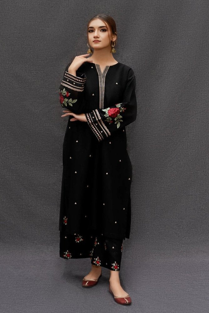 2PC Lawn Embroidered Shirt - 5195 - Sapphire Studios