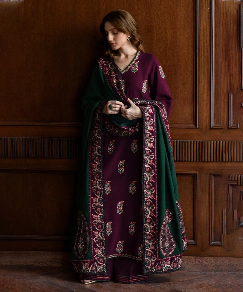 3PC Embroidered Shirt with Embroidered Dupatta - 5168 - Sapphire Studios