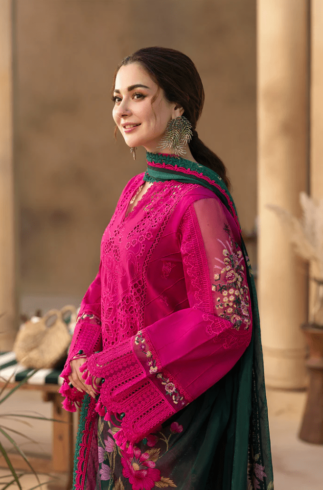 3PC Lawn Embroidered Shirt With Digital Printed Jacquard Dupatta - 5038 - Sapphire Studios