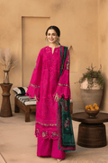 3PC Lawn Embroidered Shirt With Digital Printed Jacquard Dupatta - 5038 - Sapphire Studios