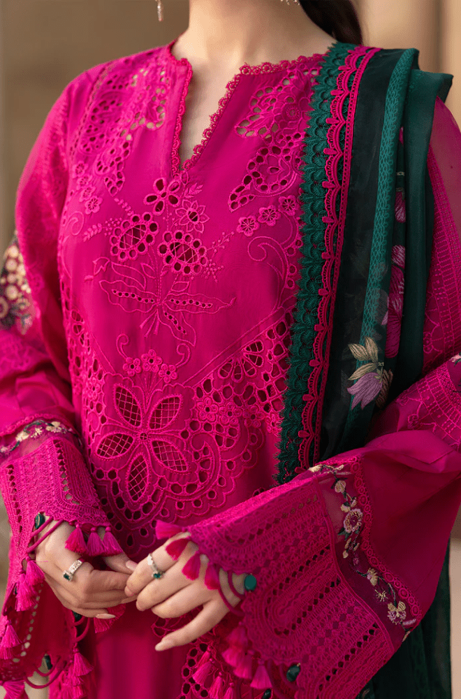 3PC Lawn Embroidered Shirt With Digital Printed Jacquard Dupatta - 5038 - Sapphire Studios