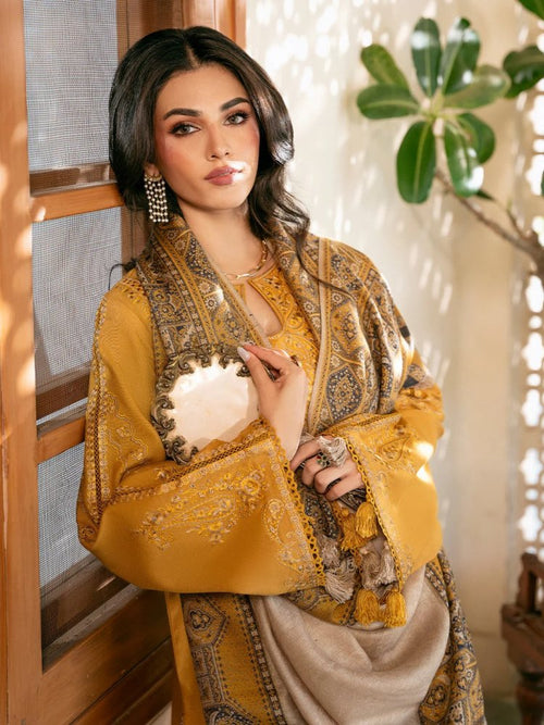 3PC Lawn Embroidered Shirt With Digital Printed Jacquard Dupatta - 5039 - Sapphire Studios