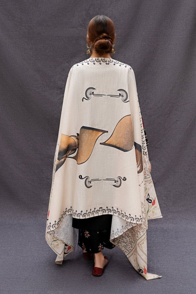 3PC Lawn Embroidered Shirt With Digital Printed Jauqard Dupatta - 5007 - Sapphire Studios