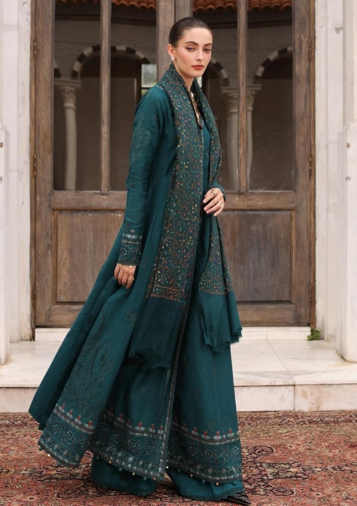3PC Lawn Embroidered Shirt With Digital Printed Jauqard Dupatta - 5128 - Sapphire Studios