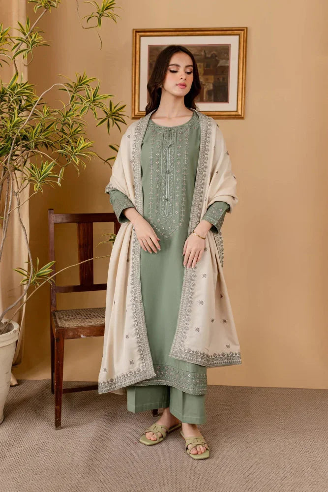 3PC Lawn Embroidered With Lawn Embroidered Dupatta - 5029 - Sapphire Studios