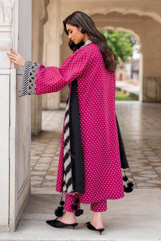 3PC LAWN PRINTED SHIRT WITH LAWN PRINTED DUAPTTA AND TROUSER - 4005 - Sapphire Studios