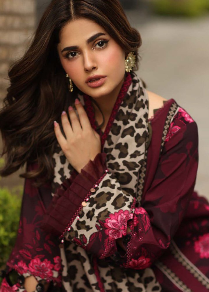 3PC LAWN PRINTED SHIRT WITH VOILE PRINTED DUAPTTA - 4008 - Sapphire Studios