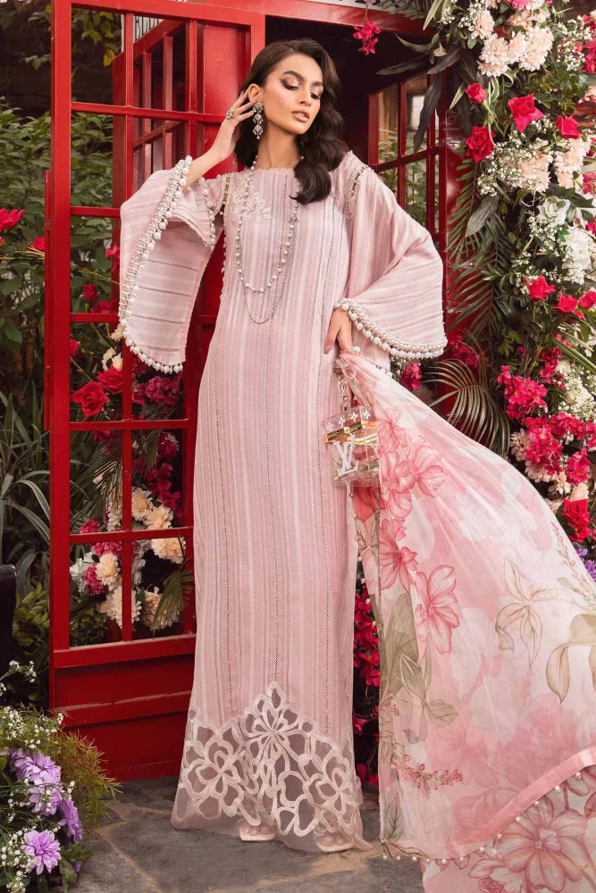 3PC - Printed Lawn Zarri Shirt With Voile Printed Dupatta - 1530 - Sapphire Studios