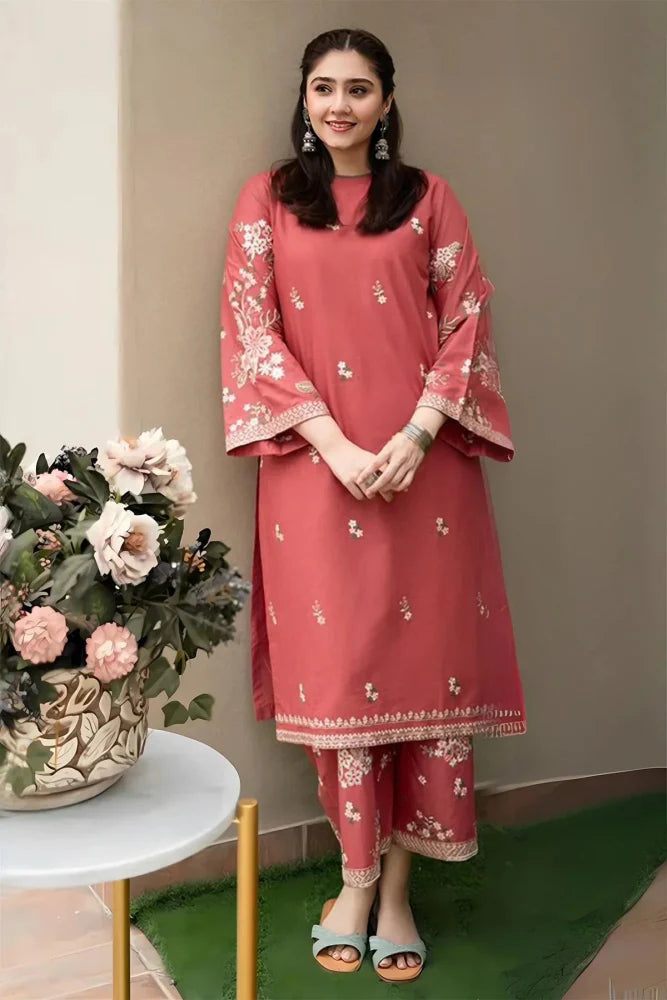 Lawn 2PC EMBROIDERED SHIRT AND TROUSER - 5009 - Sapphire Studios