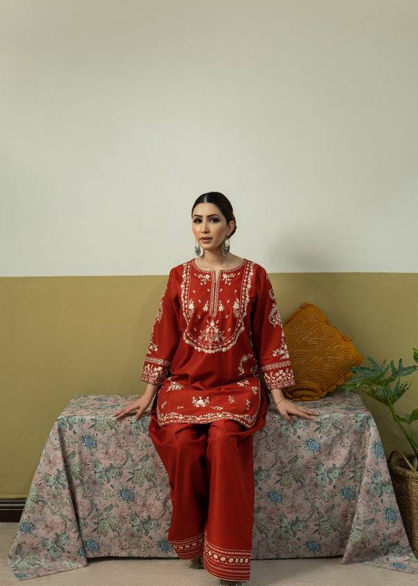 Lawn - 2PC Embroidered Suit - 5254 - Sapphire Studios