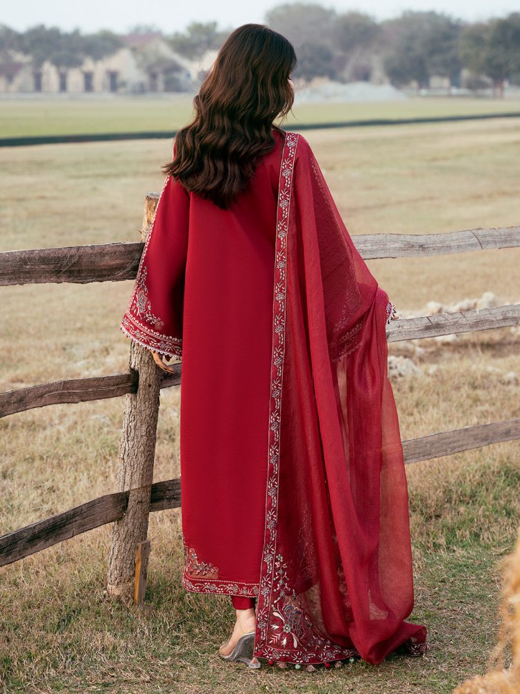 Lawn - 3PC Chikankari Embroidered Shirt With Khadi Net Embroidered Dupatta - 5268 - Sapphire Studios
