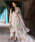 Lawn - 3PC Chikankari Embroidered With Digital Printed Dupatta - 5199 - Sapphire Studios