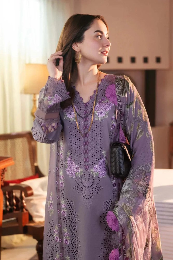 Lawn - 3PC Chikankari Embroidered With Digital Printed Jacquard Dupatta - 5189 - Sapphire Studios