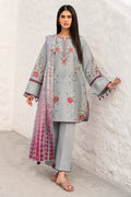 Lawn - 3PC Chikankari Embroidered With Digital Printed Jacquard Dupatta - 5192 - Sapphire Studios