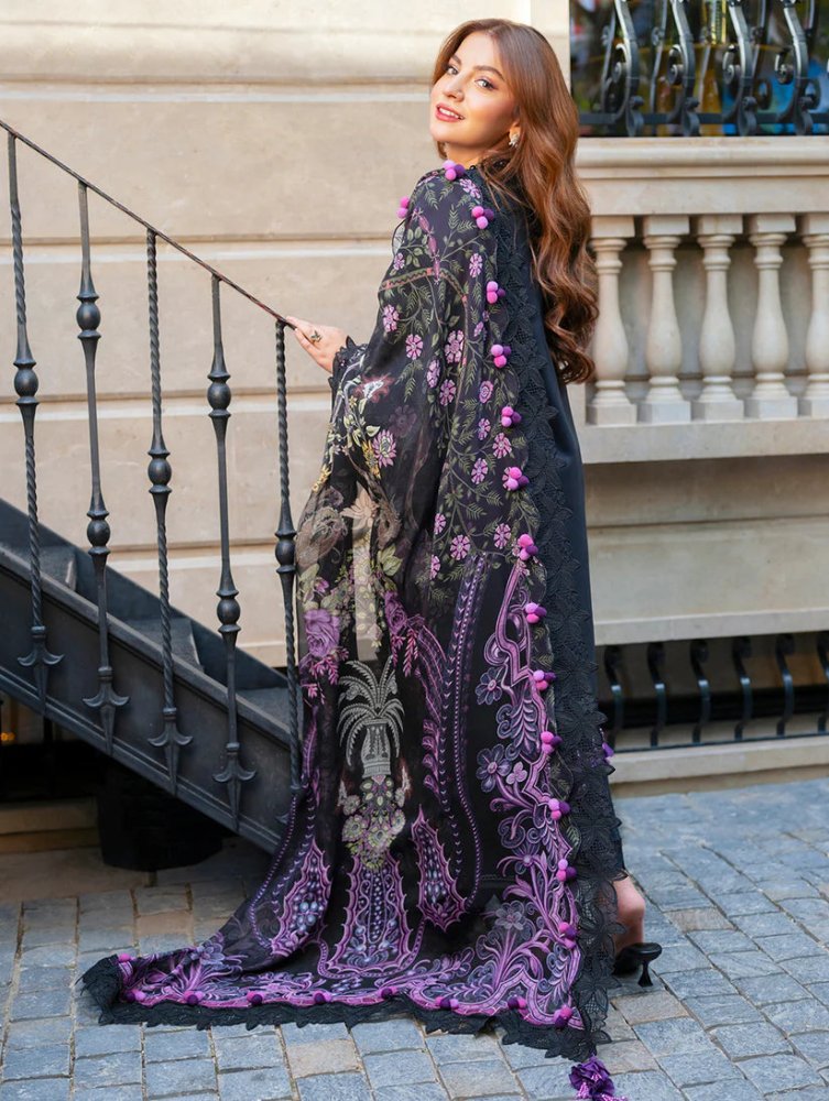 Lawn - 3PC Chikankari Embroidered With Digital Printed Jacquard Dupatta - 5240 - Sapphire Studios