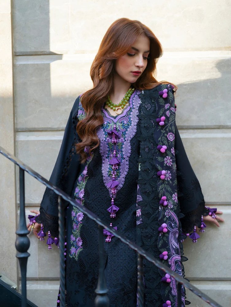 Lawn - 3PC Chikankari Embroidered With Digital Printed Jacquard Dupatta - 5240 - Sapphire Studios