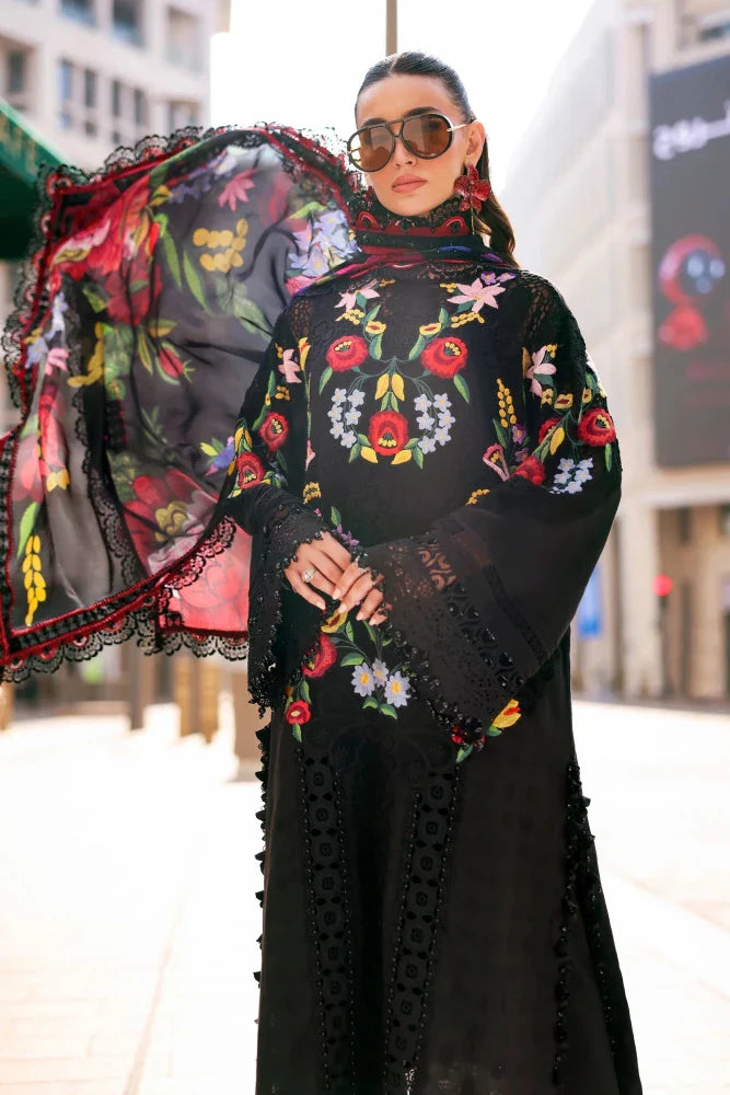 Lawn - 3PC Chikankari Embroidered With Digital Printed Jacquard Dupatta - 5303 - Sapphire Studios
