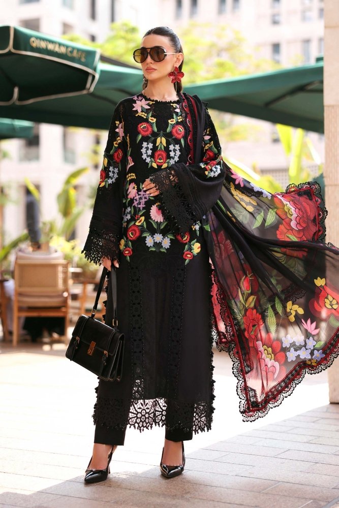 Lawn - 3PC Chikankari Embroidered With Digital Printed Jacquard Dupatta - 5303 - Sapphire Studios