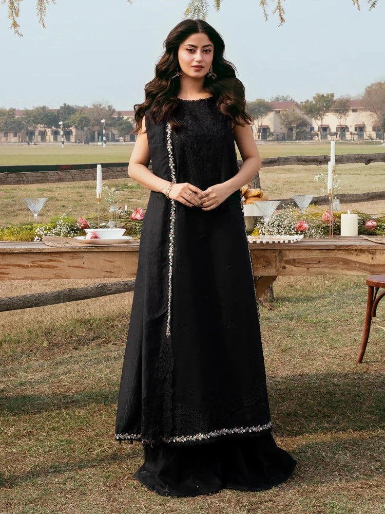 Lawn - 3PC Chikankari Embroidered With Khadi Net Embroidered Dupatta - 5280 - Sapphire Studios