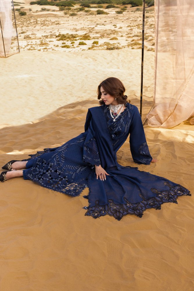 Lawn - 3PC Chikankari Embroidered With Khadi Net Embroidered Dupatta - 5315 - Sapphire Studios