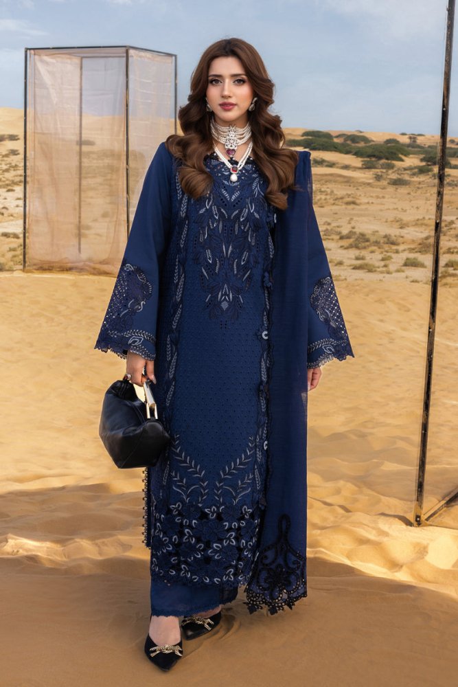 Lawn - 3PC Chikankari Embroidered With Khadi Net Embroidered Dupatta - 5315 - Sapphire Studios