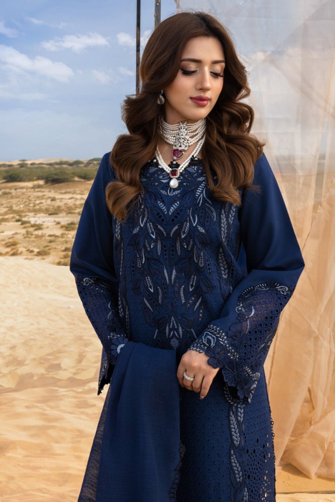 Lawn - 3PC Chikankari Embroidered With Khadi Net Embroidered Dupatta - 5315 - Sapphire Studios