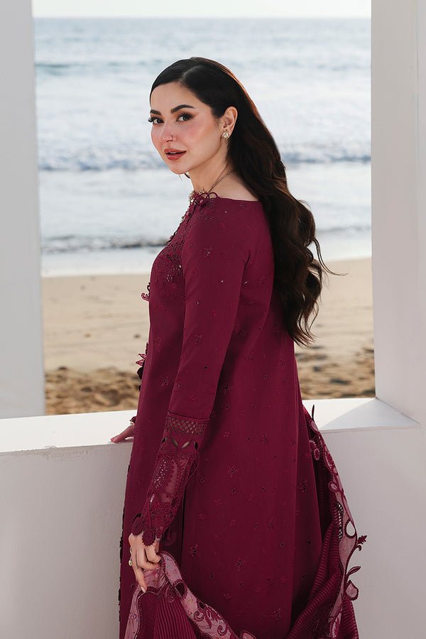 Lawn - 3PC Chikankari Embroidered With Organza Embroidered Dupatta - 5219 - Sapphire Studios