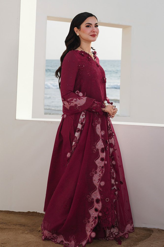 Lawn - 3PC Chikankari Embroidered With Organza Embroidered Dupatta - 5219 - Sapphire Studios