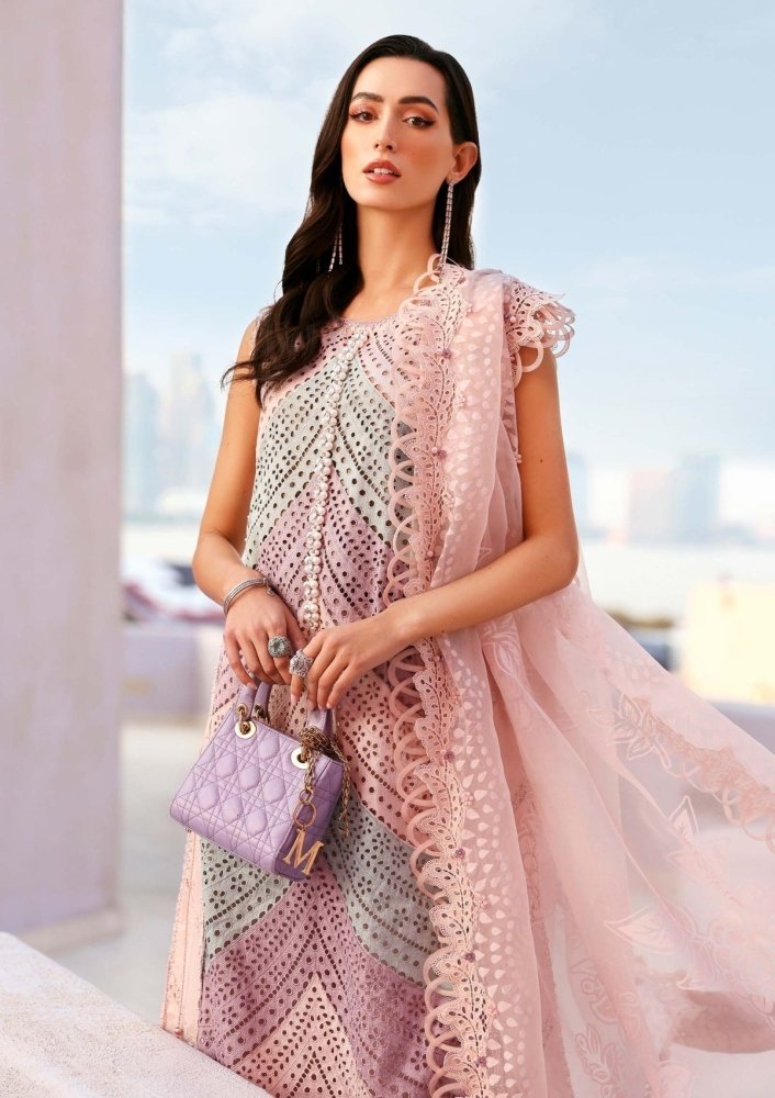 Lawn - 3PC Chikankari Embroidered With Silk Embroidered Dupatta - 5296 - Sapphire Studios