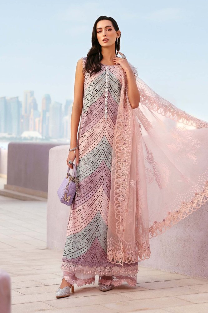 Lawn - 3PC Chikankari Embroidered With Silk Embroidered Dupatta - 5296 - Sapphire Studios