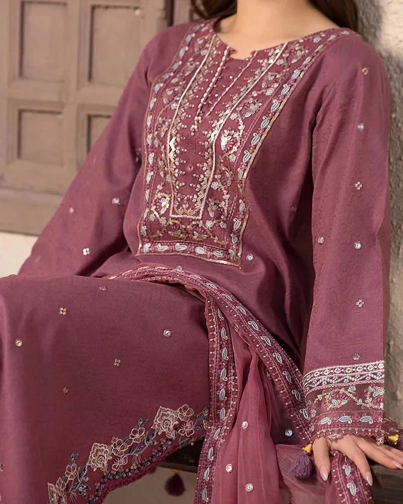 Lawn - 3PC Embroidered Shirt with Chiffon Embroidered Dupatta - 5064 - Sapphire Studios