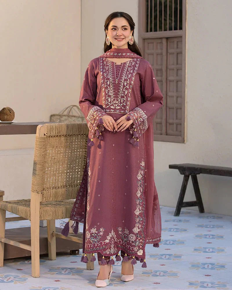 Lawn - 3PC Embroidered Shirt with Chiffon Embroidered Dupatta - 5064 - Sapphire Studios