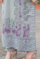 Lawn - 3PC Embroidered Shirt with Chiffon Embroidered Dupatta - 5155 - Sapphire Studios