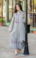 Lawn - 3PC Embroidered Shirt with Chiffon Embroidered Dupatta - 5155 - Sapphire Studios