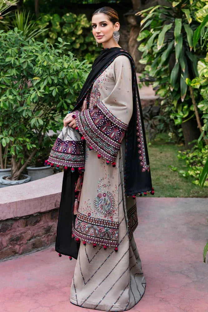 Lawn - 3PC Embroidered Shirt With Cotton Net Viscose Embroidered Dupatta - 5122 - Sapphire Studios