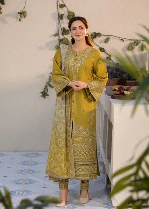 Lawn - 3PC Embroidered Shirt with Digital Printed Jacquard Dupatta - 1324 - Sapphire Studios