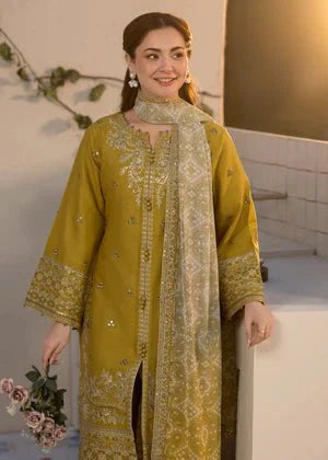 Lawn - 3PC Embroidered Shirt with Digital Printed Jacquard Dupatta - 1324 - Sapphire Studios