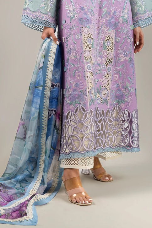 Lawn - 3PC Embroidered Shirt with Digital Printed Jacquard Dupatta - 1431 - Sapphire Studios