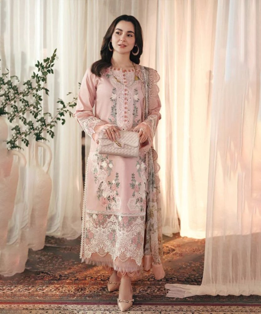 Lawn - 3PC Embroidered Shirt with Digital Printed Jacquard Dupatta - 5036 - Sapphire Studios