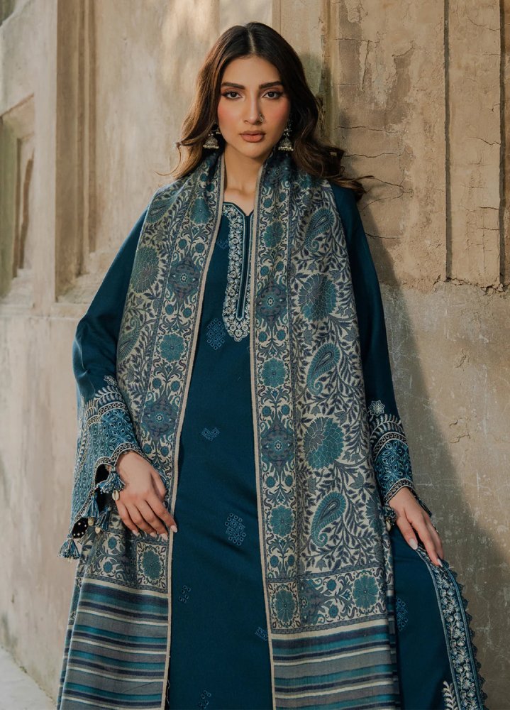 Lawn - 3PC Embroidered Shirt with Digital Printed Jacquard Dupatta - 5055 - Sapphire Studios