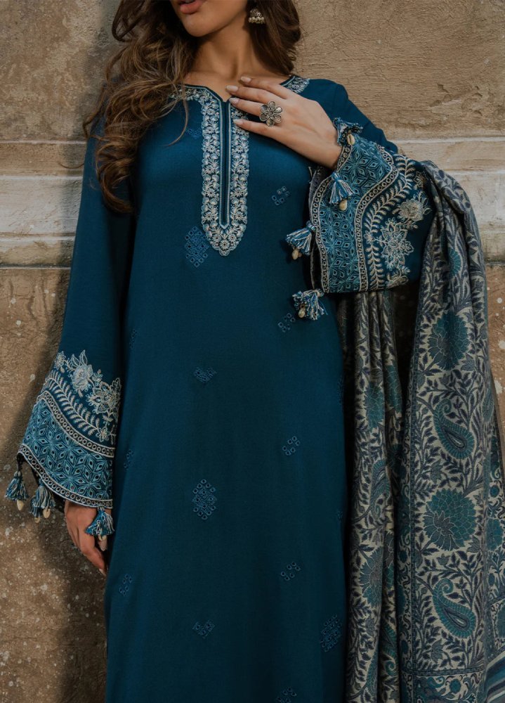 Lawn - 3PC Embroidered Shirt with Digital Printed Jacquard Dupatta - 5055 - Sapphire Studios
