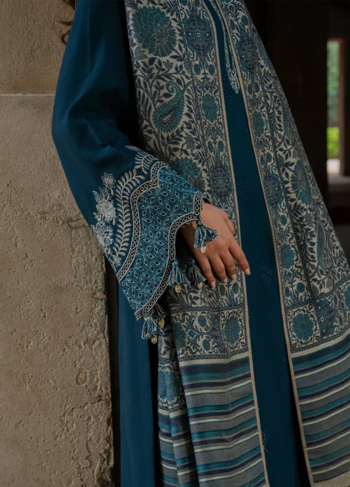 Lawn - 3PC Embroidered Shirt with Digital Printed Jacquard Dupatta - 5055 - Sapphire Studios