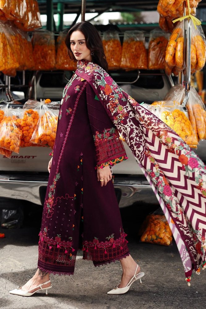 Lawn - 3PC Embroidered Shirt with Digital Printed Jacquard Dupatta - 5059 - Sapphire Studios