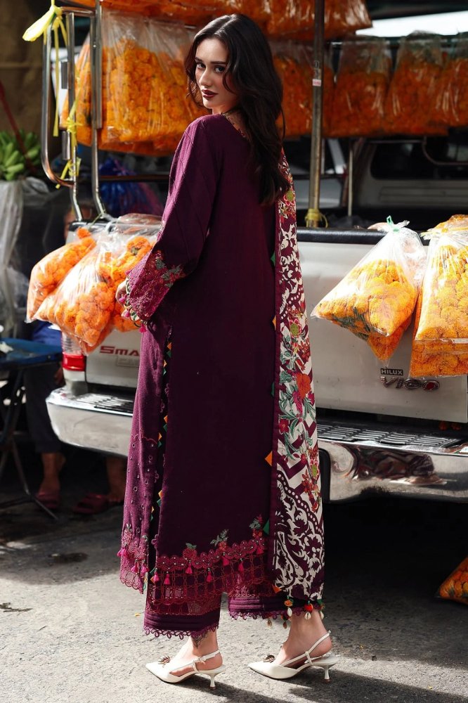 Lawn - 3PC Embroidered Shirt with Digital Printed Jacquard Dupatta - 5059 - Sapphire Studios