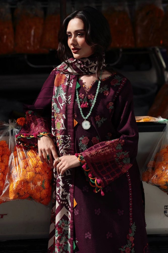 Lawn - 3PC Embroidered Shirt with Digital Printed Jacquard Dupatta - 5059 - Sapphire Studios