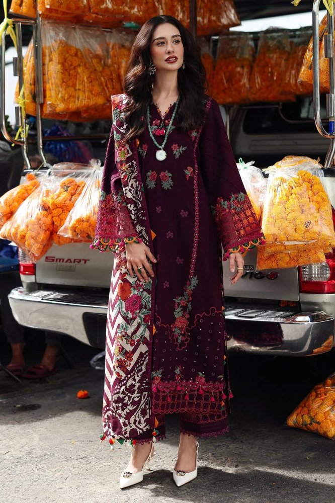 Lawn - 3PC Embroidered Shirt with Digital Printed Jacquard Dupatta - 5059 - Sapphire Studios