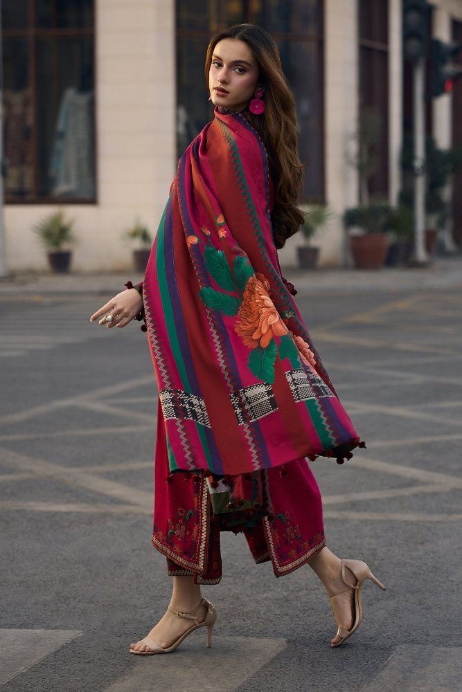 Lawn - 3PC Embroidered Shirt with Digital Printed Jacquard Dupatta - 5069 - Sapphire Studios