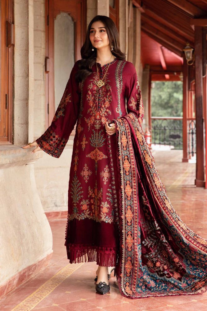 Lawn - 3PC Embroidered Shirt with Digital Printed Jacquard Dupatta - 5164 - Sapphire Studios