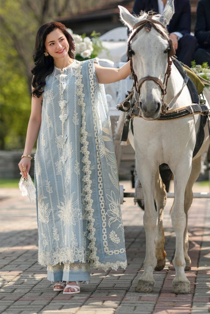 Lawn - 3PC Embroidered Shirt With Digital Printed Jacquard Dupatta - 5309 - Sapphire Studios