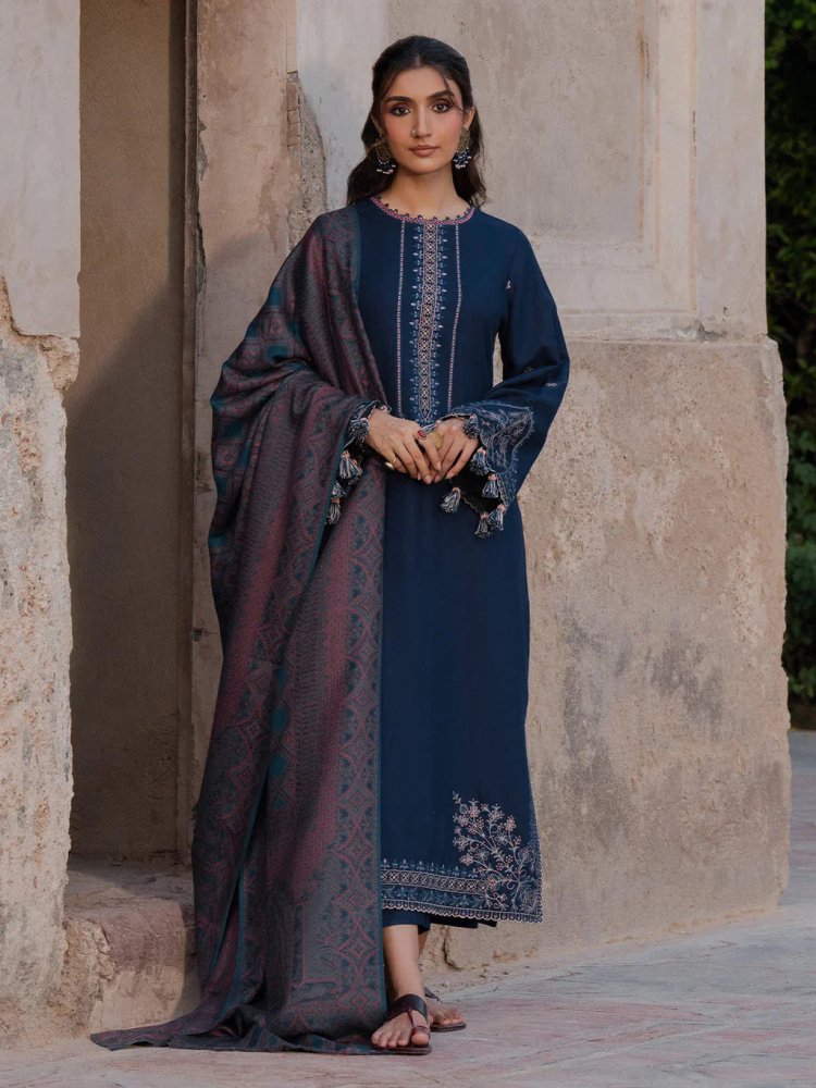 Lawn - 3PC Embroidered Shirt With Digital Printed Jauqard Dupatta - 5054 - Sapphire Studios